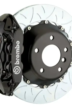 Brembo 07-13 X5 Rear GT BBK 4 Piston Cast 380x28 2pc Rotor Slotted Type3-Black Must Have