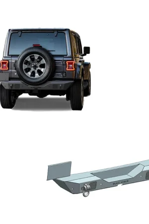 Black Horse Off Road Armour Heavy Duty Rear Bumper GDRD ARB-JL18 Best Price