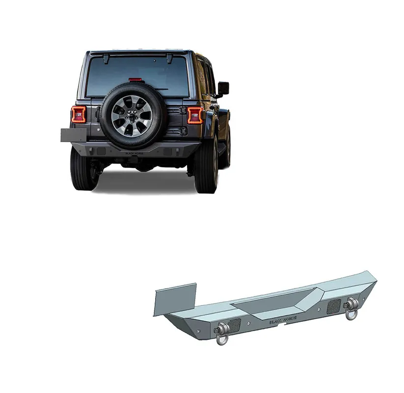 Black Horse Off Road Armour Heavy Duty Rear Bumper GDRD ARB-JL18 Best Price