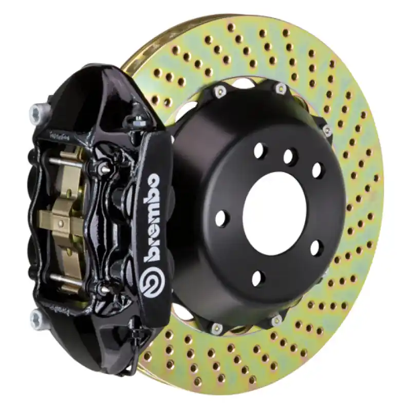 Brembo 15-18 M3 Excl CC Brakes Rr GT BBK 4Pis Cast 380x28 2pc Rotor Drilled-Black Wholesale