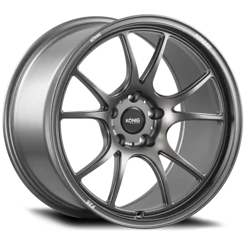 Order Now Konig Forged F3S 18X10.5 5X130 ET44 Satin Charcoal Knurled Bead