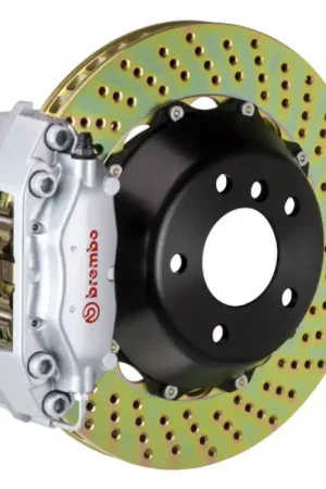 Brembo 06-12 325i/328i (Excl. xDrive) Rear GT BBK 4 Piston Cast 345x28 2pc Rotor Drilled-Silver Shop Now