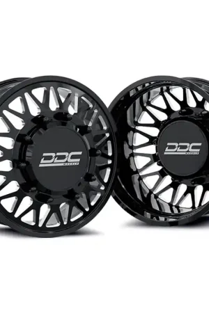 Best Price DDC Wheels Forged Black/Milled Mesh 22"x8.25" Wheel Set 11-23 GM 3500 Dually