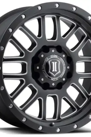 Brand New ICON Alpha 20x9 5x150 16mm Offset 5.625in BS 110.1mm Bore Satin Black/Milled Windows Wheel