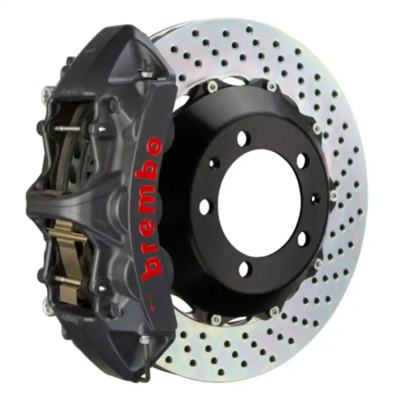 Low Price Brembo 04-10 5-Series (Excl. xDrive/M5) Front GTS BBK 6 Pist Cast 380x32 2pc Rotor Drilled-Black HA