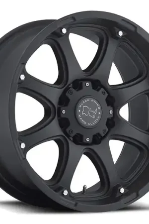 Latest Black Rhino Wheels Glamis Matte Black 17x9 -12mm Offset 5x127 (5x5) 2007-2026 Jeep Wrangler / Gladiator