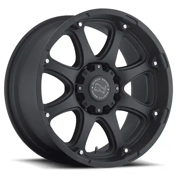 Latest Black Rhino Wheels Glamis Matte Black 17x9 -12mm Offset 5x127 (5x5) 2007-2026 Jeep Wrangler / Gladiator