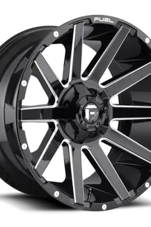 Viral Aluminum Wheels 24X14 Contra D615 6 On 135/6 On 139.7 Gloss Black Milled 106.3 Bore -75 Offset Multi Spoke Fuel Off Road Wheels