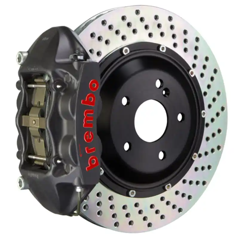 Brembo 09-15 7-Series Rear GTS BBK 4 Piston Cast 380x28 2pc Rotor Drilled-Black HA Latest