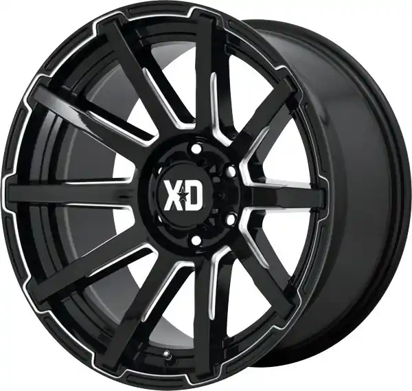 XD Series Wheels Outbreak XD847 Gloss Black Milled 20x10 -18mm Offset 6x135 Fan Favorite