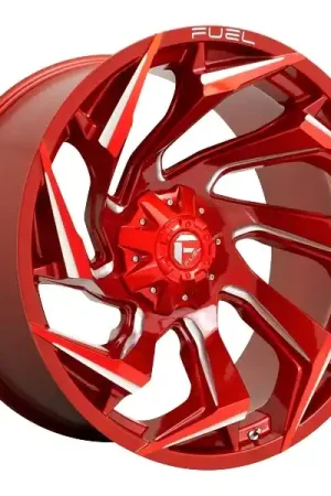 Fuel Offroad Wheels Reaction D754 Candy Red Milled 22x12 -44mm Offset 8x165.1 (8x6.5) High Quality