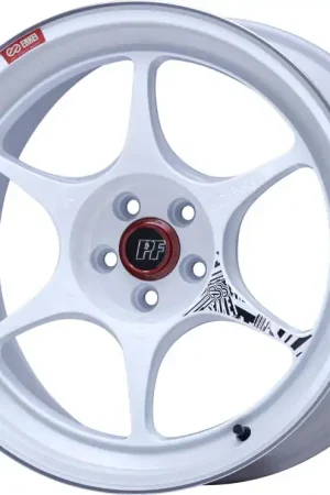 Enkei PF06 18x9.5in 5x114.3 BP 20mm Offset 75mm Bore White Machined Wheel Discount
