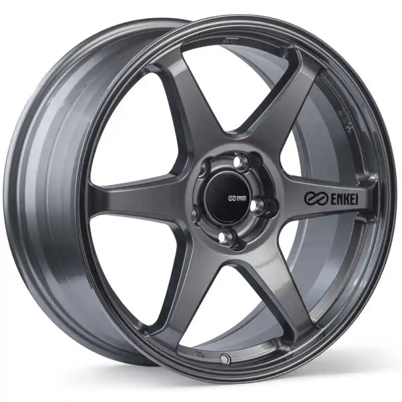 Enkei T6R 18x9.5 45mm Offset 5x100 Bolt Pattern 72.6 Bore Gloss Gunmetal Wheel Money Back Guarantee