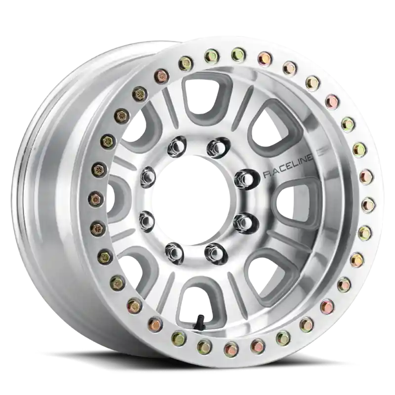 Holiday Sale Raceline RT233 Monster 17x9.5in / 6x165.1 BP / -32mm Offset / 107.95mm Bore- Machined Beadlock Wheel