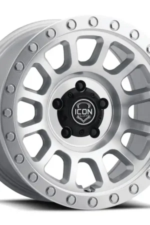 ICON Hulse 17 X 8.5 5 X 5 6mm Offset 4.5in BS Silver Machined Last Chance