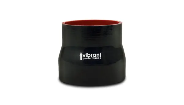 Vibrant Silicone Reducer Coupler 1.625in ID x 1.25in ID x 3.00in Long - Black Exclusive Offer