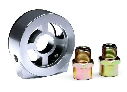 BLOX Racing Oil Filter Block Adapter Silver / For Oil Pressure / Oil Temperature Certified