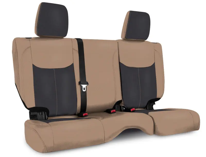 Super Sale PRP 13-18 Jeep Wrangler JKU Rear Seat Cover/4 door - Black/Tan