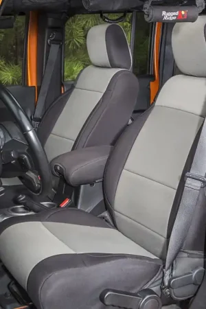 Latest Rugged Ridge Seat Cover Kit Black/Gray 11-18 Jeep Wrangler JK 4dr