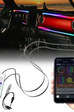 New Release Oracle 18-23 Jeep Wrangler JL/Gladiator JT Dynamic ColorSHIFT LED Interior Dash Board Kit