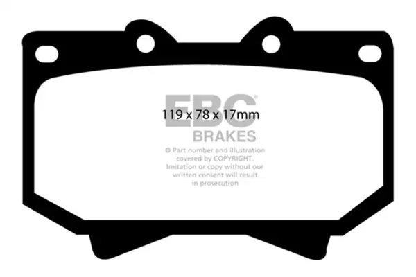 Professional Grade EBC 98-07 Lexus LX470 4.7 Yellowstuff Front Brake Pads