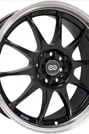 High Quality Enkei J10 15x6.5 4x100/114.3 38mm Offset 72.62mm Bore Dia Matte Black w/ Machined Lip Wheel
