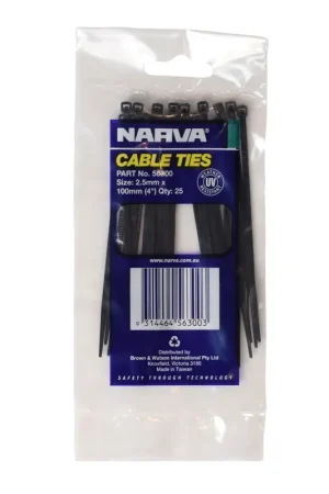 Narva Cable Tie 2.5 X 100mm (25 Pack) 56300 Deal