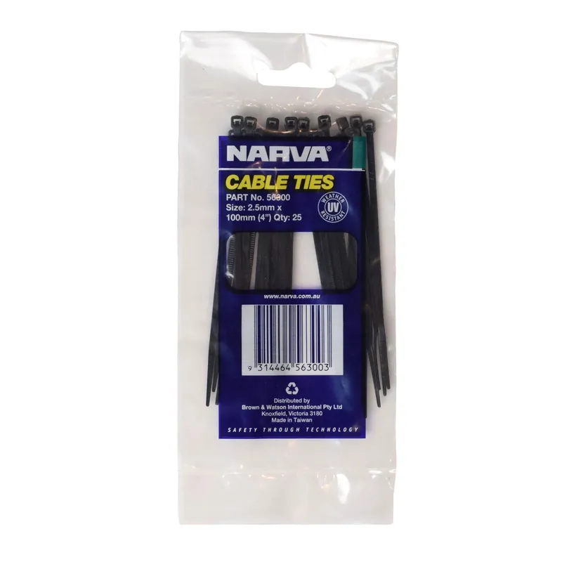Narva Cable Tie 2.5 X 100mm (25 Pack) 56300 Deal