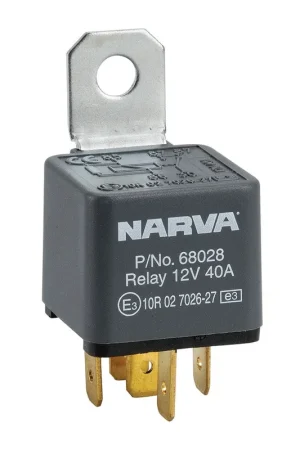 Free Returns Narva 68028BL 12V 40A Normally Open 5 Pin Relay With Resistor-