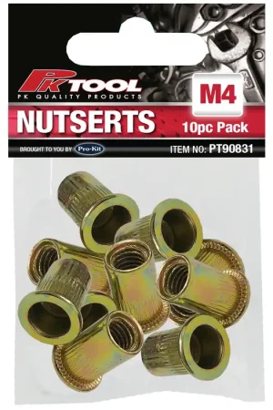 Warranty Included PKTool 10pc M4 Alloy Steel Nutserts - PT90831 (Pickup Only)