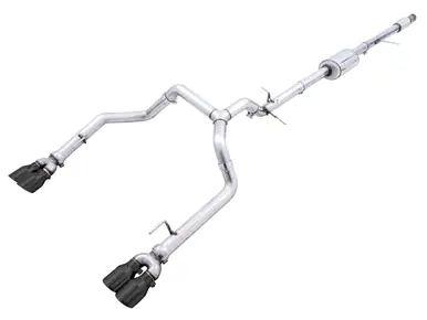 AWE Tuning 4th Gen GM 1500 5.3L 0FG Catback Split Rear Exit (w/ Bumper Cutouts) - Quad Diamond Tips - 3015-43202 Limited Time