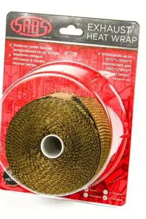 SAAS Exhaust Wrap Basalt Titanium 50mm (2in) x 10m - SHWT5010 Certified
