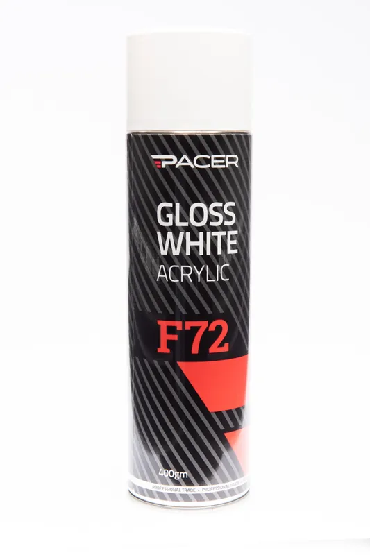 Best Seller Pacer F72 Gloss White Acrylic 400g Aerosol - GW400 (Pickup Only)