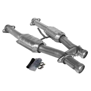 BBK 79-93 Mustang 5.0 Short Mid H Pipe With Catalytic Converters 2-1/2 For BBK Long Tube Headers - 1509 Markdown