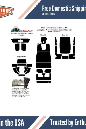Markdown Insulation Sound Deadener Kit for 1932 Ford Tudor Acoustishield Floor