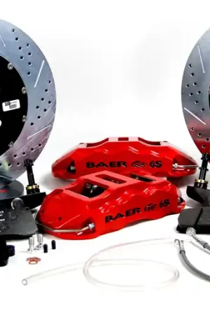 Baer Brakes 4262097R-1 Baer Brakes 14" Extreme+ Rear Brake Kit, Red, Slot Warranty Included