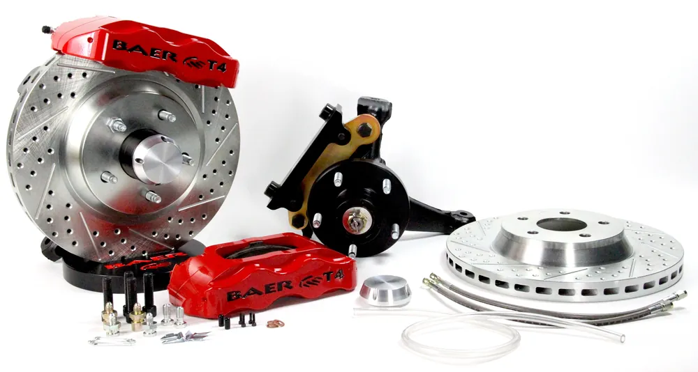 Baer Brakes 4301407B-1X Baer Brakes 13" Track4 Front Brake Kit, Black, Slot, Std. Studs Fresh Stock