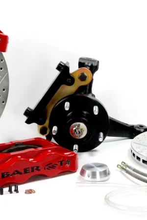 Baer Brakes 4301407CY-1X Baer Brakes 13" Track4 Front Brake Kit, Comp Yellow, Slot, Std. Studs Crafted