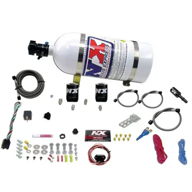 Nitrous Express 11-15 Ford Mustang GT 5.0L Coyote Single Nozzle Nitrous Kit (35-150HP) w/10lb Bottle - 20932-10 Wholesale