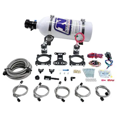 Nitrous Express 2024+ Ford Mustang 5.0L Dual Throttle Body Plate System w/5lb Bottle - 20964-05 Exclusive