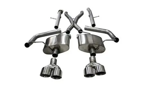 CORSA 2.75" XTREME Cat-Back Exhaust with 4.5" Polished Tips for 2018-2021 Jeep Grand Cherokee TrackHawk 6.2L #21052 Trusted Brand