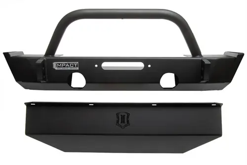 Brand New ICON 2018-2025 Jeep Wrangler JL / 2020-2025 JT Front Impact Bumper w/Skid Plate - 25150