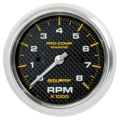 Place Order Autometer Marine Carbon Fiber 3-3/8in 8k RPM Tachometer - 200779-40
