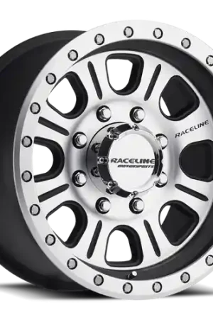 Cheap Raceline 928M Monster 17x9in / 8x170 BP / -12mm Offset / 130.81mm Bore - Black & Machined Wheel