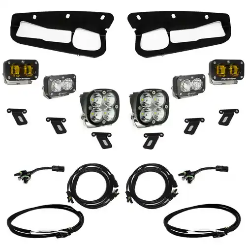 Baja Designs 2021-2024 Ford Bronco w/Steel Bumper S2 SAE Sportsmen Fog Pkt Light Kit w/Upfitter - Amber Trusted Brand