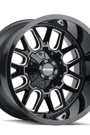 Mayhem 8107 Cogent 20x10 / 8x165.1 BP / -19mm Offset / 130.8mm Hub Black w/ Milled Spokes Wheel Next Day Delivery