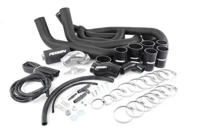 Perrin 08+ WRX FMIC Black Boost Tubes w/ Black Silicone Direct From Factory