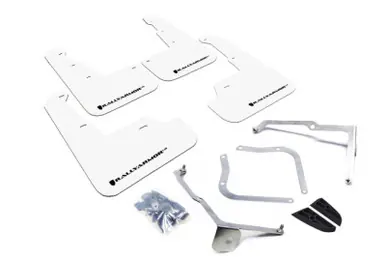 Rally Armor 15-21 Subaru WRX/STI (Sedan ONLY) White UR Mud Flap w/ Black Logo Crafted
