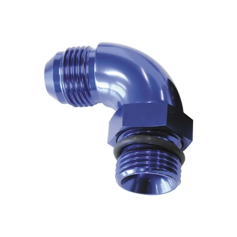 Mega Sale Aeroflow 90 Deg -12ORB To -10AN Full Flow Adapter W/Jam Nut - Black