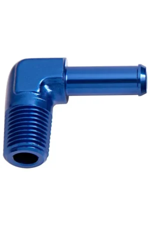 Budget Aeroflow 90 Deg 1/2" NPT Male To 3/4" Barb Adapter - Black